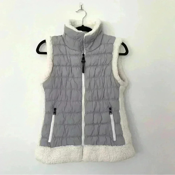 Calvin Klein Performance Ice Blue Sherpa Puffer Vest Women's Size Small - Picture 1 of 10